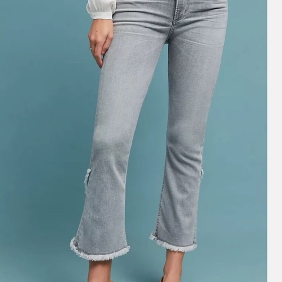 Citizen of Humanity Drew Fray High Rise Crop Flare Jeans Denim Size 30 - Picture 3 of 10